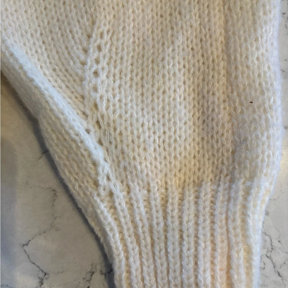 Luka Ivy Cream Cardigan with Festive Tree Accents - Picture 5 of 7